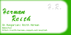 herman reith business card